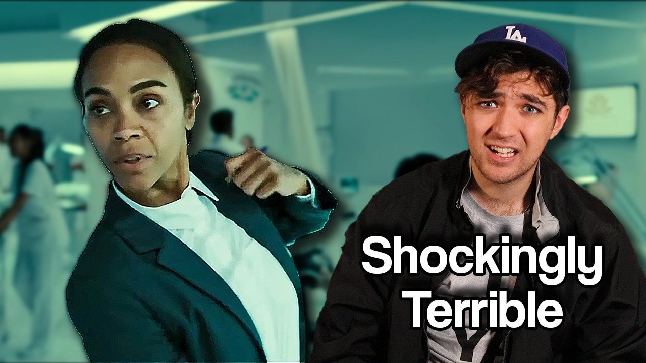 YouTube post by @myfriendscallmepat for GLAAD. Caption reads: Emilia Perez - A Bizarre and Ignorant Film: Review....