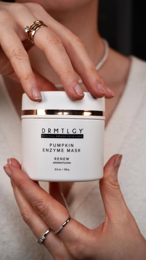 Instagram post by @natalyanstyle for DRMTLGY. Caption reads: Pumpkin Enzyme Mask 🌿 @drmtlgy This mask contains....