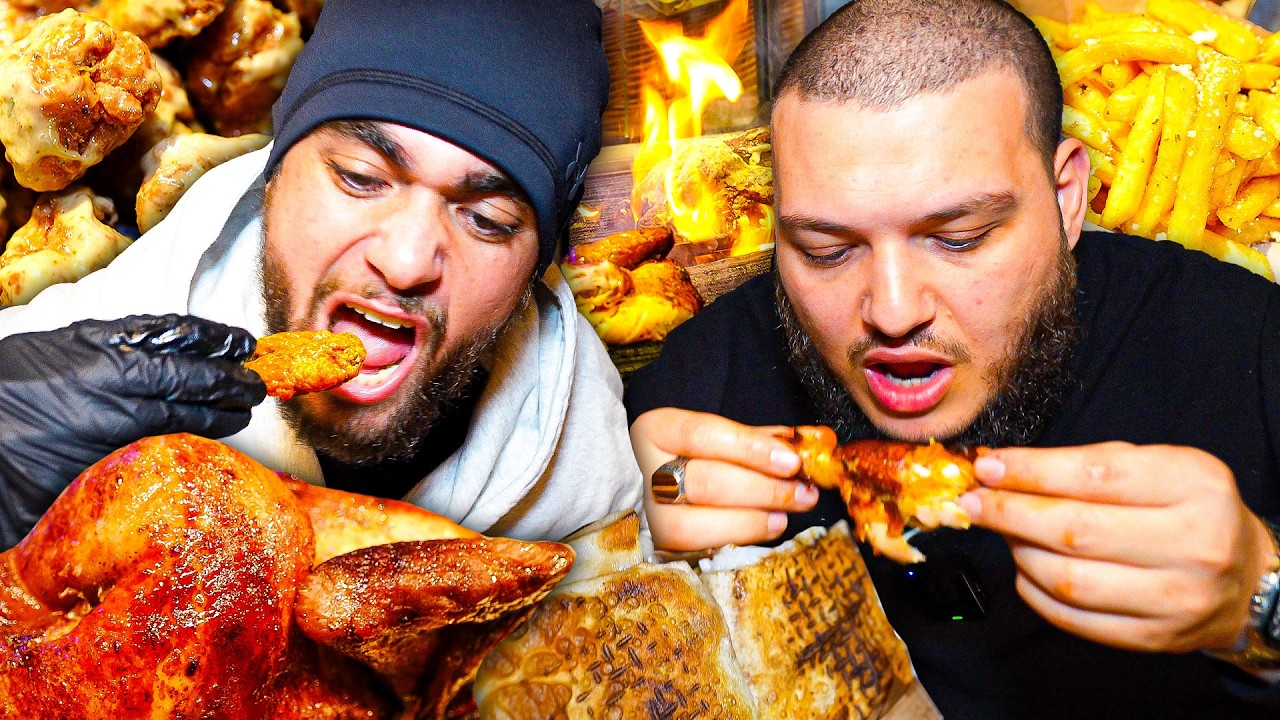YouTube post by @AbuGoku9999 for Waterdrop. Caption reads: THE BEST CHICKEN IN BERLIN? City Chicken Nhas.