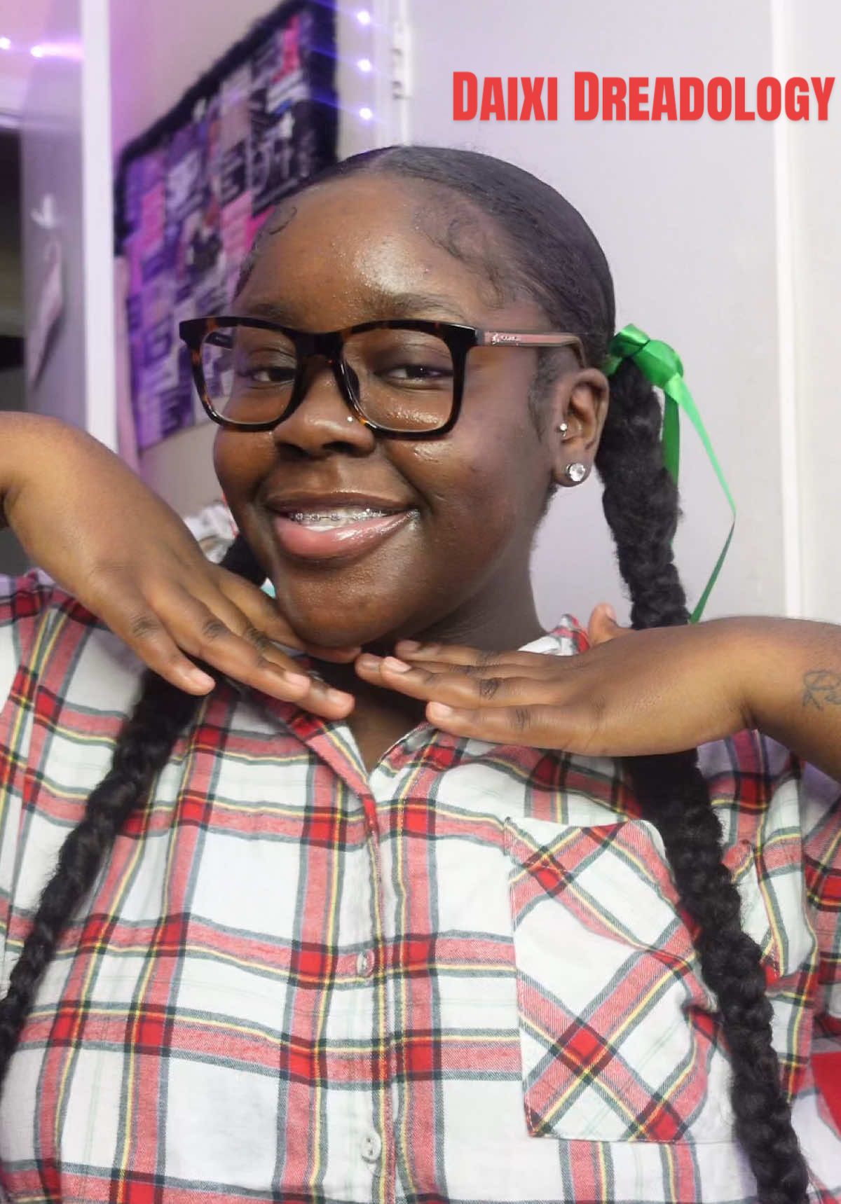 TikTok post by @missayaniii for Daixidreadology. Caption reads: [...] 🛒 #tiktokshop #humanbraidinghair....