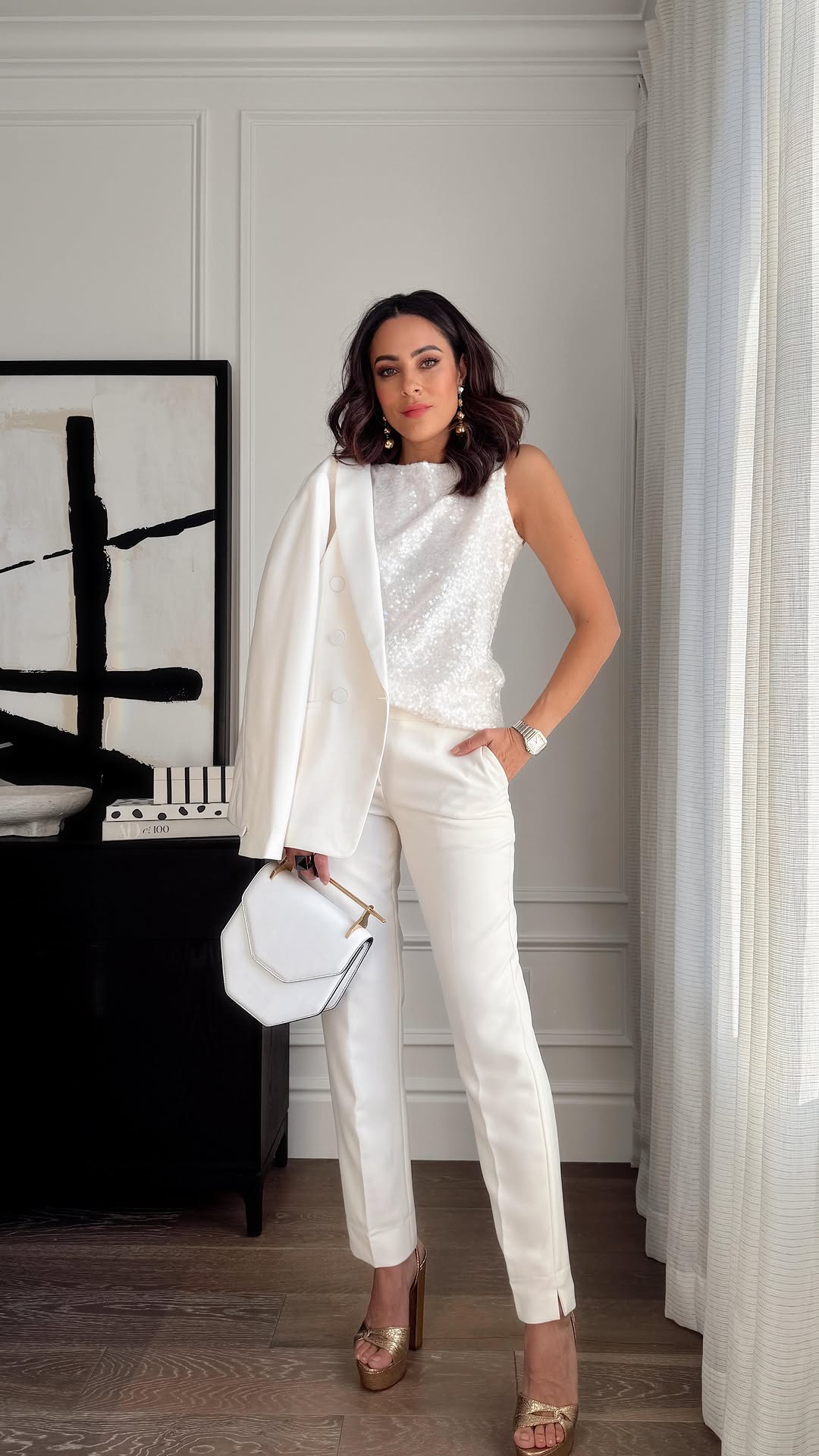 Instagram post by @lucyswhims for Talbots. Caption reads: How to add a little sparkle to your holiday looks....