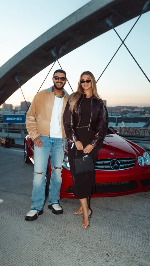 Instagram post by @farinaopoku for Mercedes-Benz. Caption reads: [...] Unreal energy ✨ @mercedesamg | @mercedesbenz....
