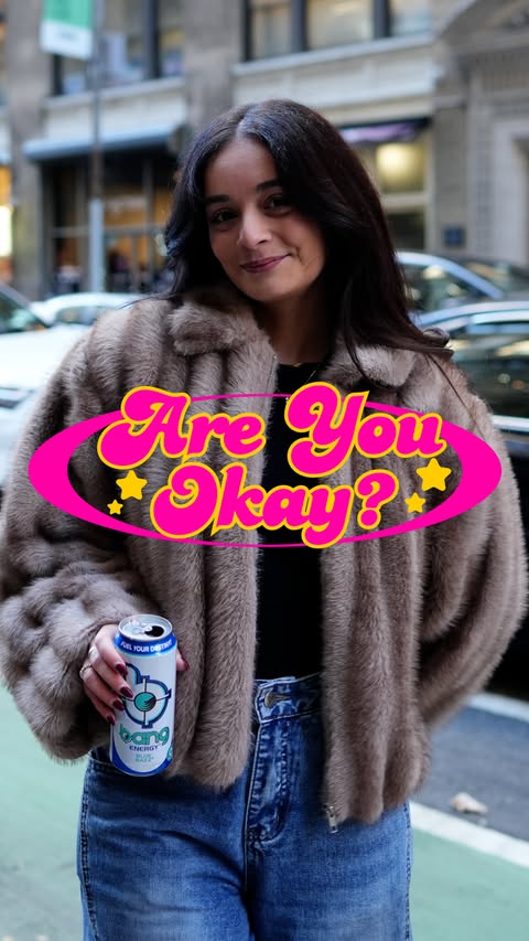 Instagram post by @okaycoolgigi for Bang Energy. Caption reads: blue glitter eloise 🤝 blue razz @bangenergy....