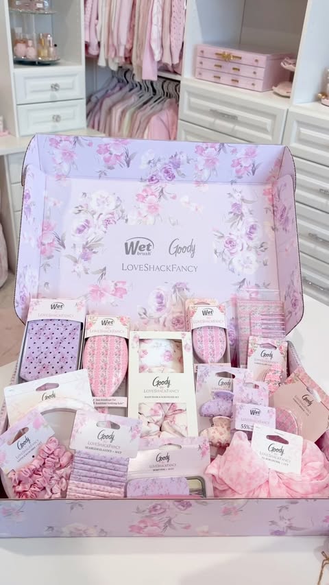 Instagram post by @_brooklyn_22 for LoveShackFancy. Caption reads: [...] the dreamiest PR package 😍🫶🏻🎀🌸....
