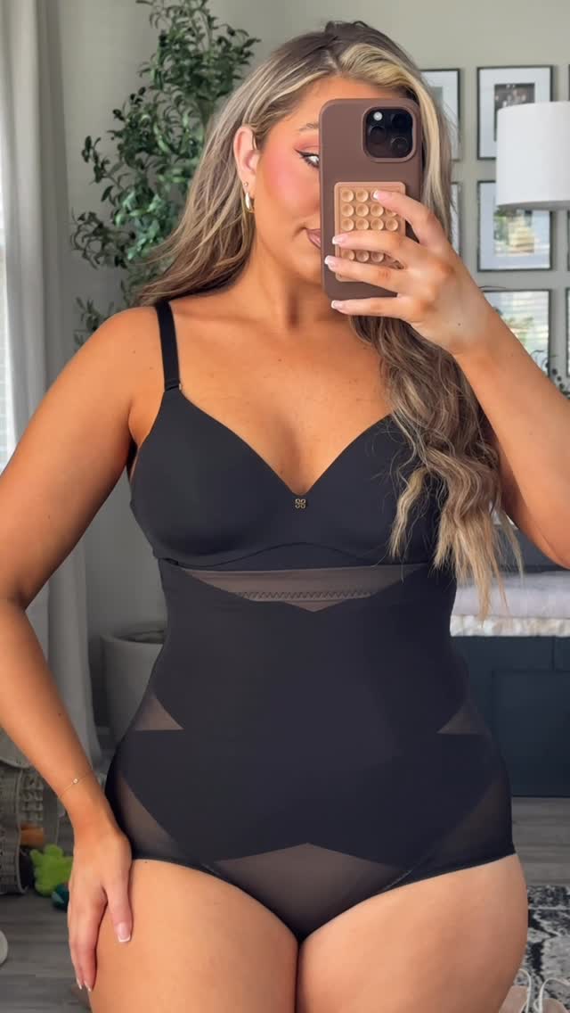 Instagram post by @bynicolemaddie for Honeylove. Caption reads: my secret to looking SNATCHED in all my outfits 👀....