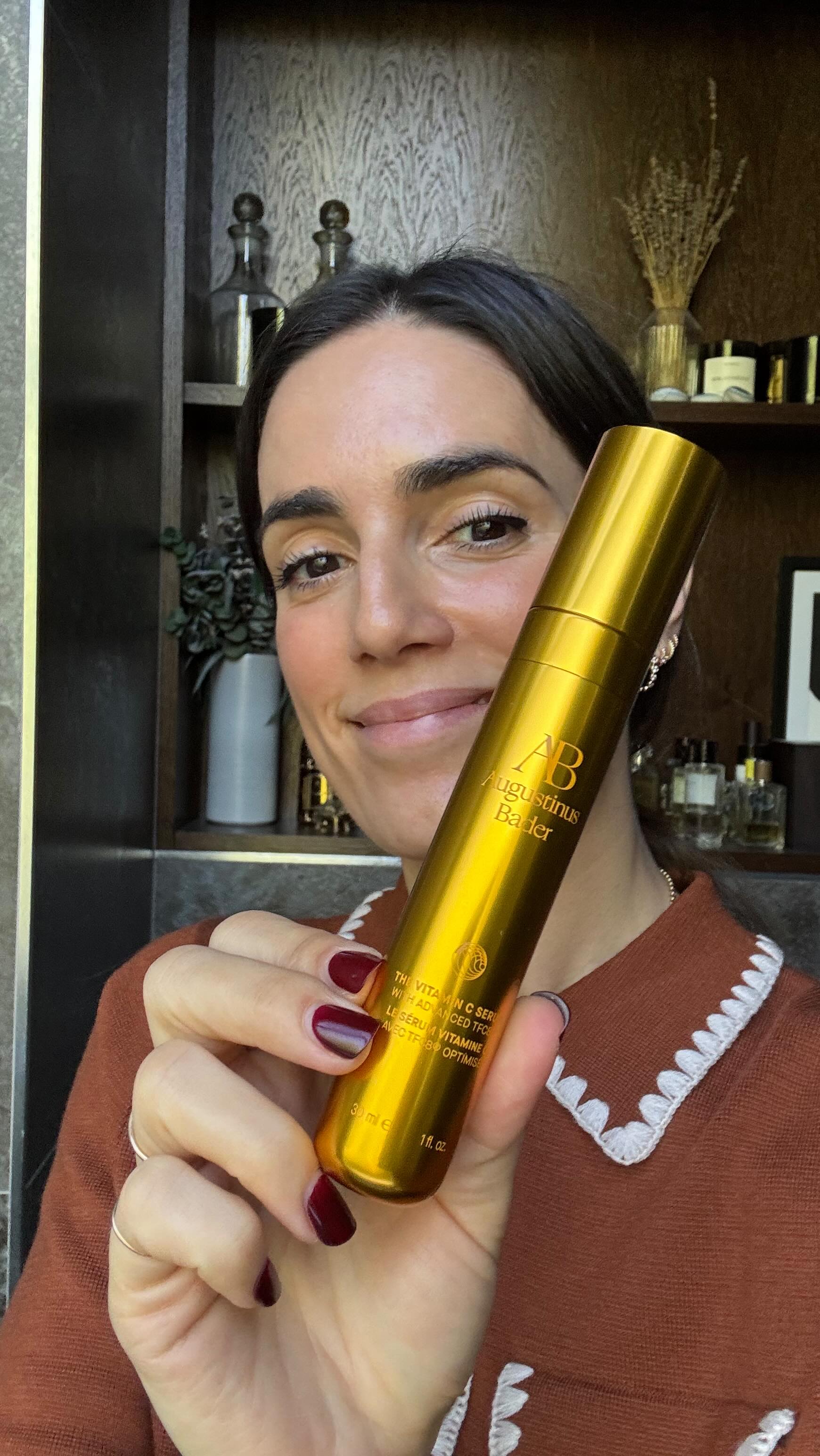 Instagram post by @jessicadiner for Augustinus Bader. Caption reads: This is the post-summer solution your skin has....