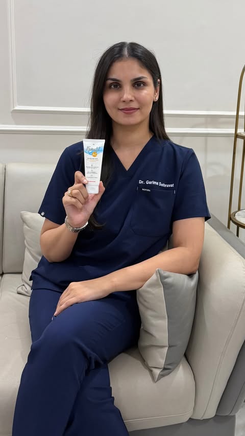 Instagram post by @dr.garimasehrawat for Episoft. Caption reads: [...] that your skin will thank you for. 🤍....
