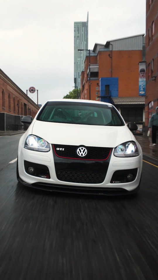 Instagram post by @candymk5gti for Volkswagen. Caption reads: "The Standard Bearer, The Benchmark, The Daddy" -....