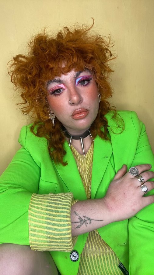 Instagram post by @lipglosslezza for GAY TIMES. Caption reads: [...] made this video in collaboration with....