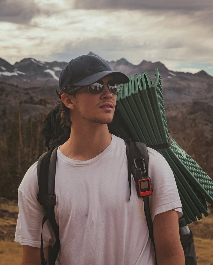 Instagram post by @ronnie.forslund for Lucyd. Caption reads: Adventures in the Sierra backcountry with....