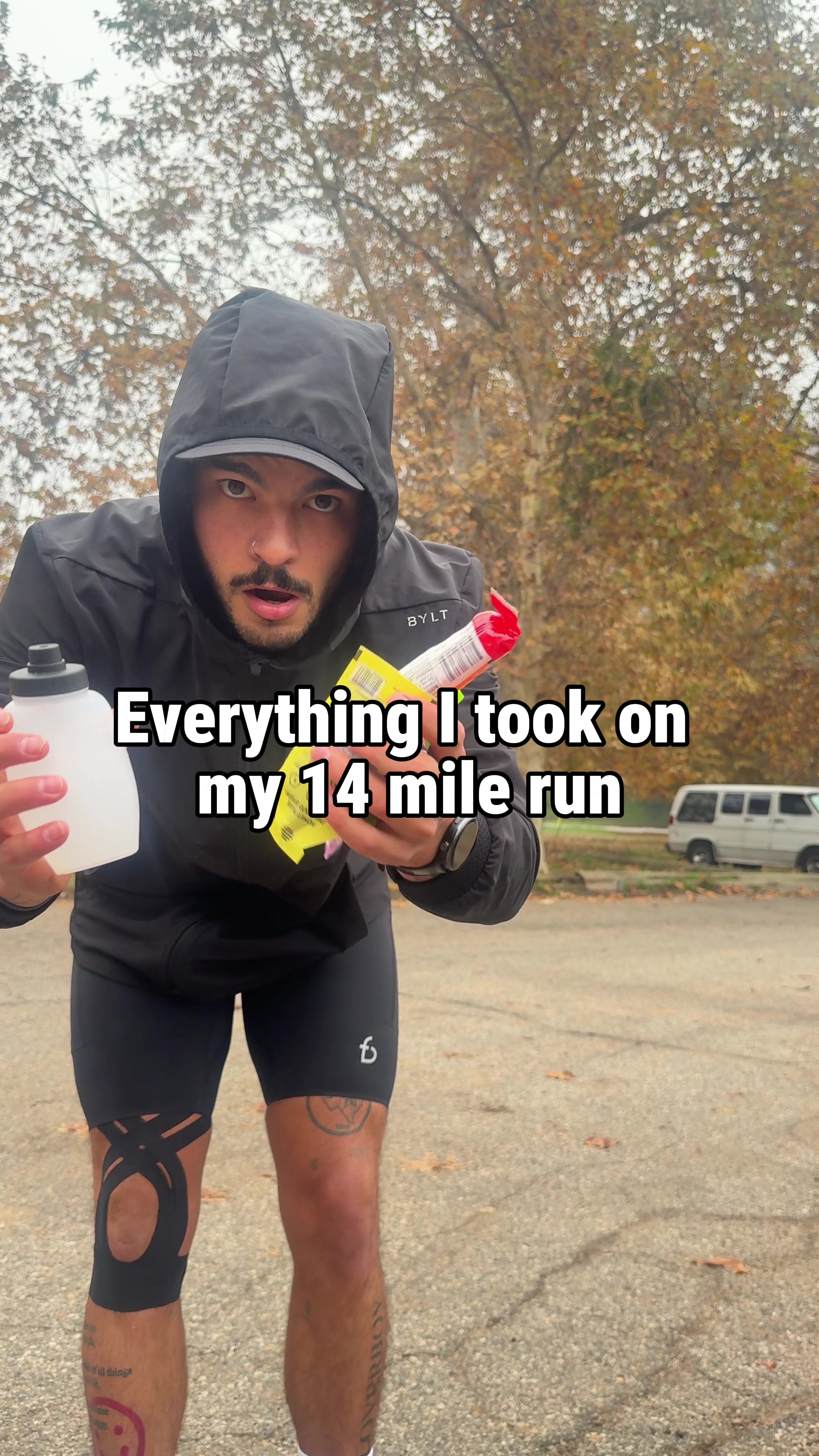 TikTok post by @isaacrichfit for FlipBelt. Caption reads: [...] #marathontraining #runningfuel @FlipBelt.