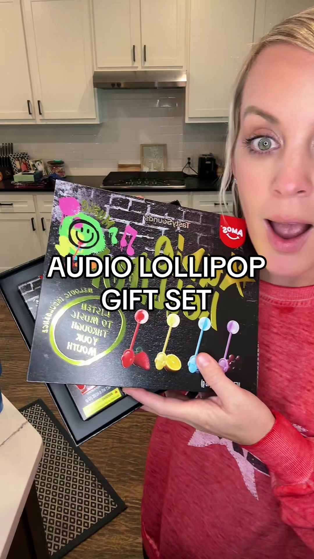 TikTok post by @carrieizzo for Amos Sweets. Caption reads: [...] #tiktokshopcybermonday @Amos Sweets.