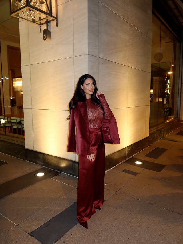 Instagram post by @jcaraa for Saks Fifth Avenue. Caption reads: Wearing this to all my holiday parties this....