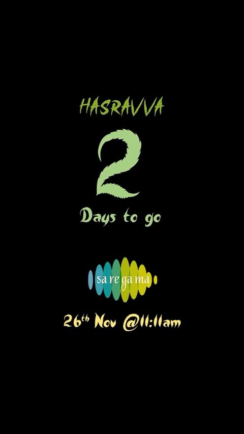 Instagram post by @charanraj27185 for Saregama. Caption reads: #Hasravva - Nammavva Hasravva! 
The full song....