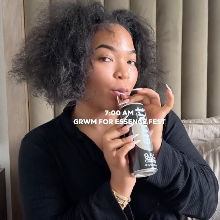 Instagram post by @kirahominique for smartwater. Caption reads: GRWM for @essencefest ...it has never been easier....