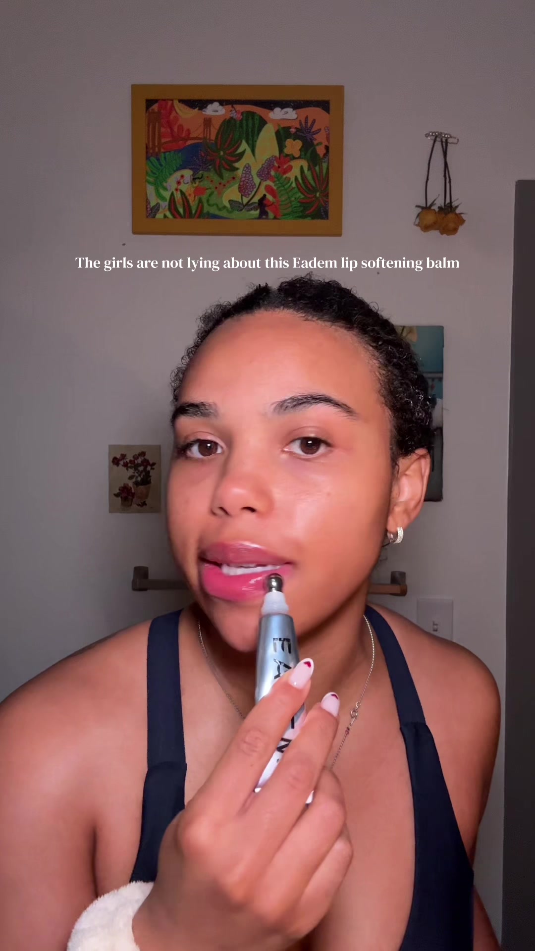 TikTok post by @earthgoddessbre for Eadem. Caption reads: [...] gym bag, even my keychain. I need this....