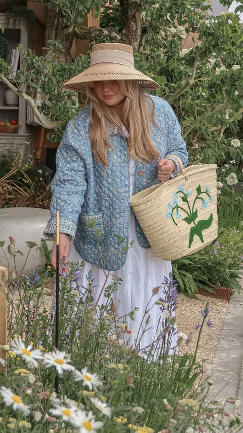 Instagram post by @louisagrace for DISSH. Caption reads: [...] Basket Bag - @sosouk Dress - @dissh Jacket -....