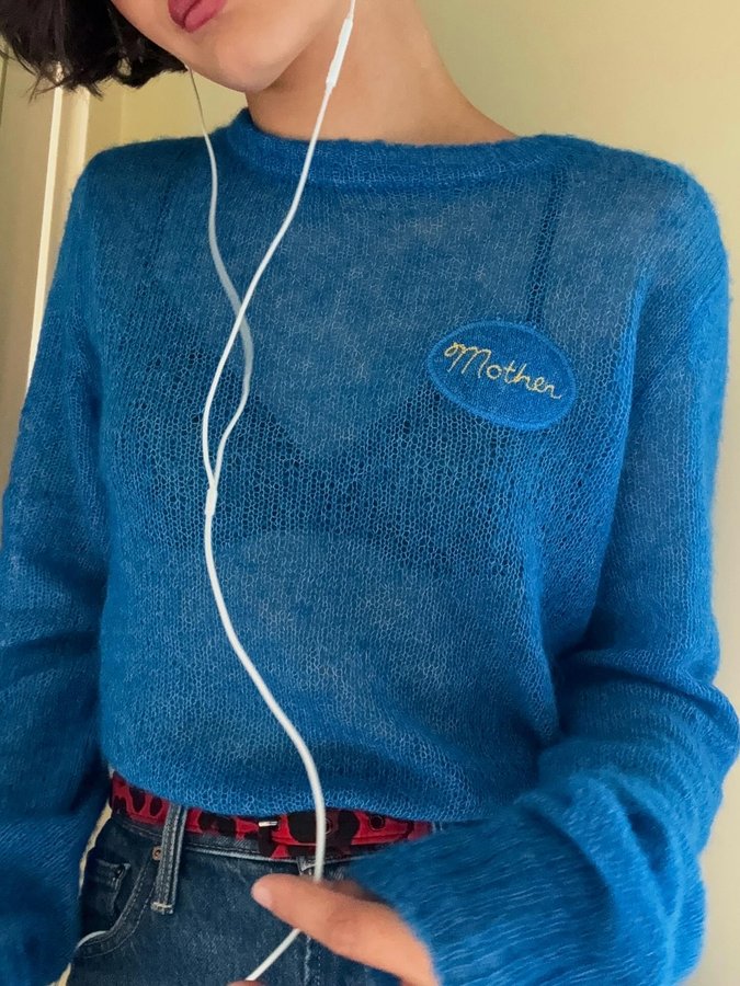 Instagram post by @gbrinkly for Mother Denim. Caption reads: mother knows best @mother #motherpartner.