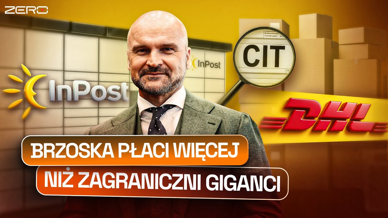 YouTube post by @KanalZeroPL for STS. Caption reads: INPOST PAYS HIGHER TAXES FROM FOREIGN COMPANIES.....