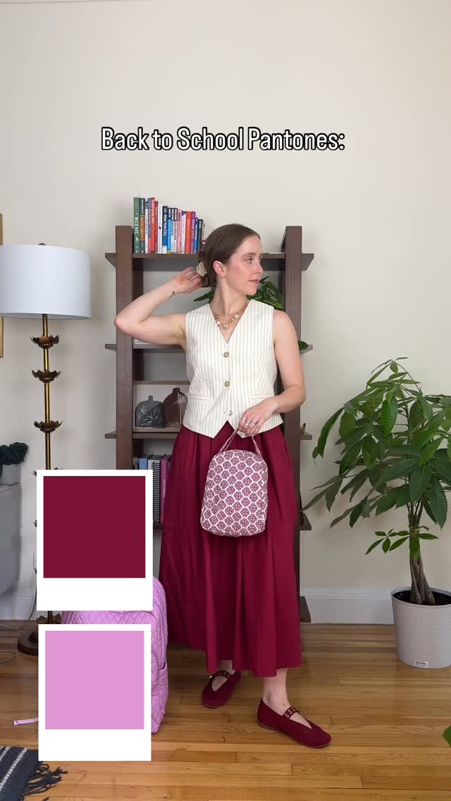 Instagram post by @two_scoops_of_style for Vera Bradley. Caption reads: Sharing some color inspiration for all our teacher....