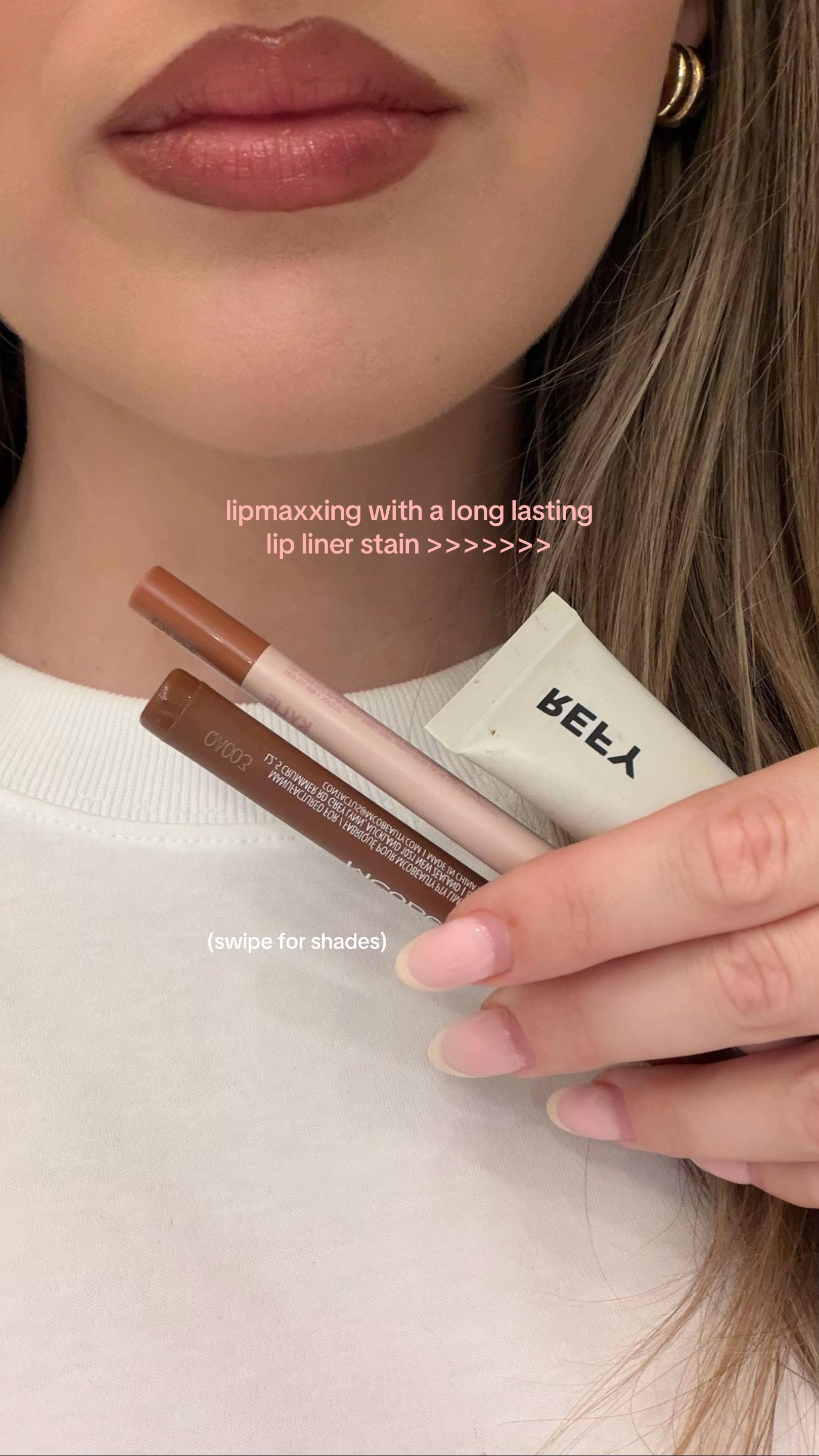 TikTok post by an influencer for MCoBeauty. Caption reads: @MCoBeauty UK @MCoBeauty #lipstain [...].