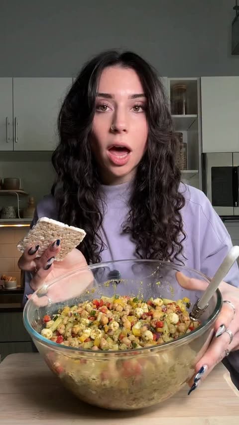 Instagram post by @mariannas_pantry for Whole Foods Market. Caption reads: PESTO SCOOPABLE SALADDDDD !! My veggie chopper is....