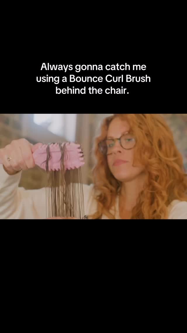 Instagram post by @locks.by.libbybrenner for BounceCurl. Caption reads: You’ll always see me using one of these. Link in....