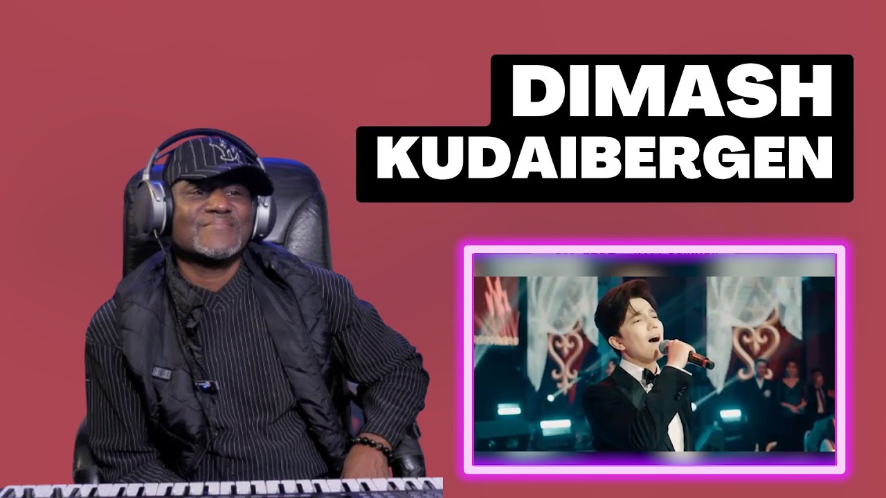 YouTube post by @MrHarrisRYC for Audeze. Caption reads: Vocal Coach Reacts to Dimash "Qarlygashym Uya....