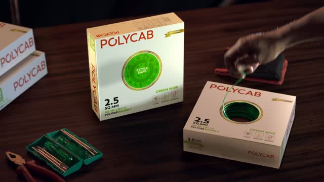 Instagram post by @oshinarya19 for Polycab India Limited. Caption reads: The new Polycab ad is everything I didn’t know I....