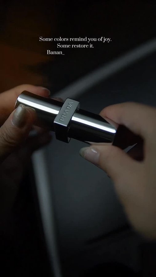 Instagram post by @msdongan for Prada Beauty. Caption reads: Some colors don’t just decorate; they heal.
Banana....