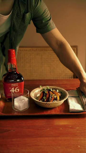 Instagram post by @littlefatboyfrankie for Maker’s Mark. Caption reads: #Ad21 Welcome to unreasonable pairings!....