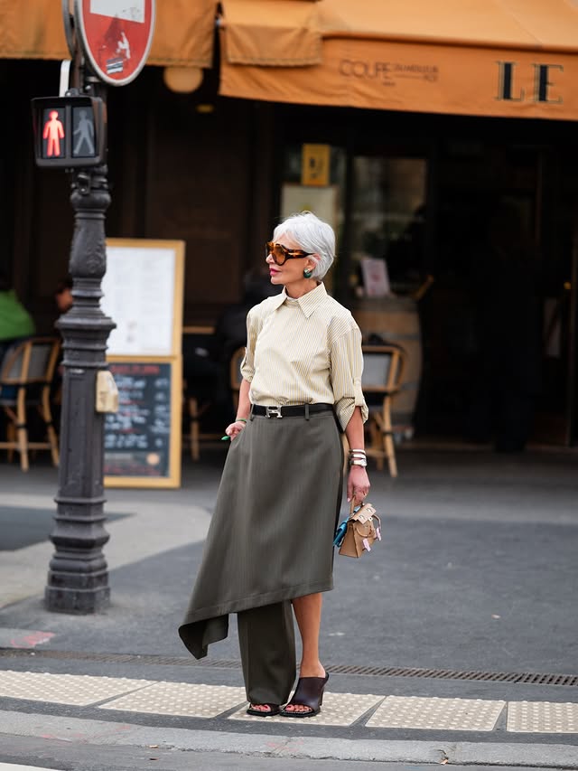 Instagram post by @despi_naka for Hermès. Caption reads: @greceghanem #streetstyle for @hermes during....