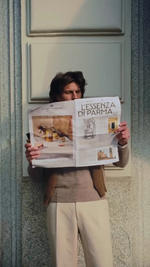 Instagram post by @deanthonyfelice for Acqua di Parma. Caption reads: Werbung | ad* Living well is an art.
@acquadiparma....