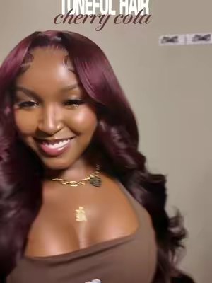 TikTok post by @raemariiie for Tunefulhair. Caption reads: [...] Hair Install @LAACEDBYNAE 🖤✨ #tunefulhair....