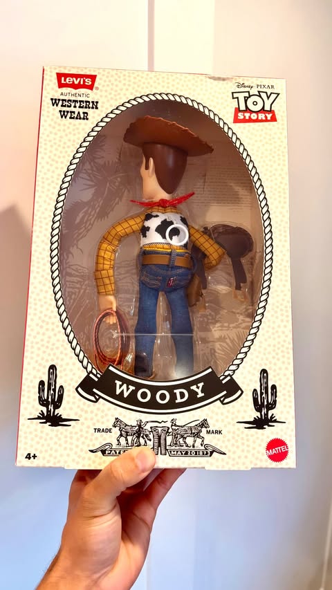 Instagram post by @davidvaughn for Pixar. Caption reads: [...] blue Levi’s red-tag jeans. Gifted by @pixar....