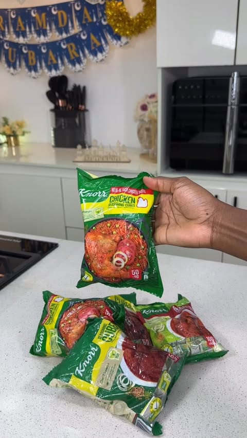 Instagram post by @chef_ahr for Knorr. Caption reads: [...] Ramadan shopping is not complete without....