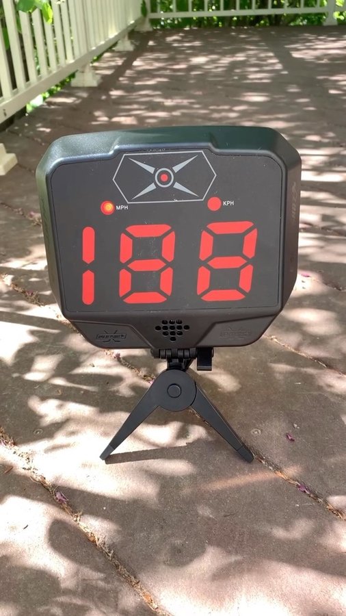 Instagram post by @danglerking for HockeyShot. Caption reads: Trying out the @hockeyshotstore Extreme Radar 2.0!.