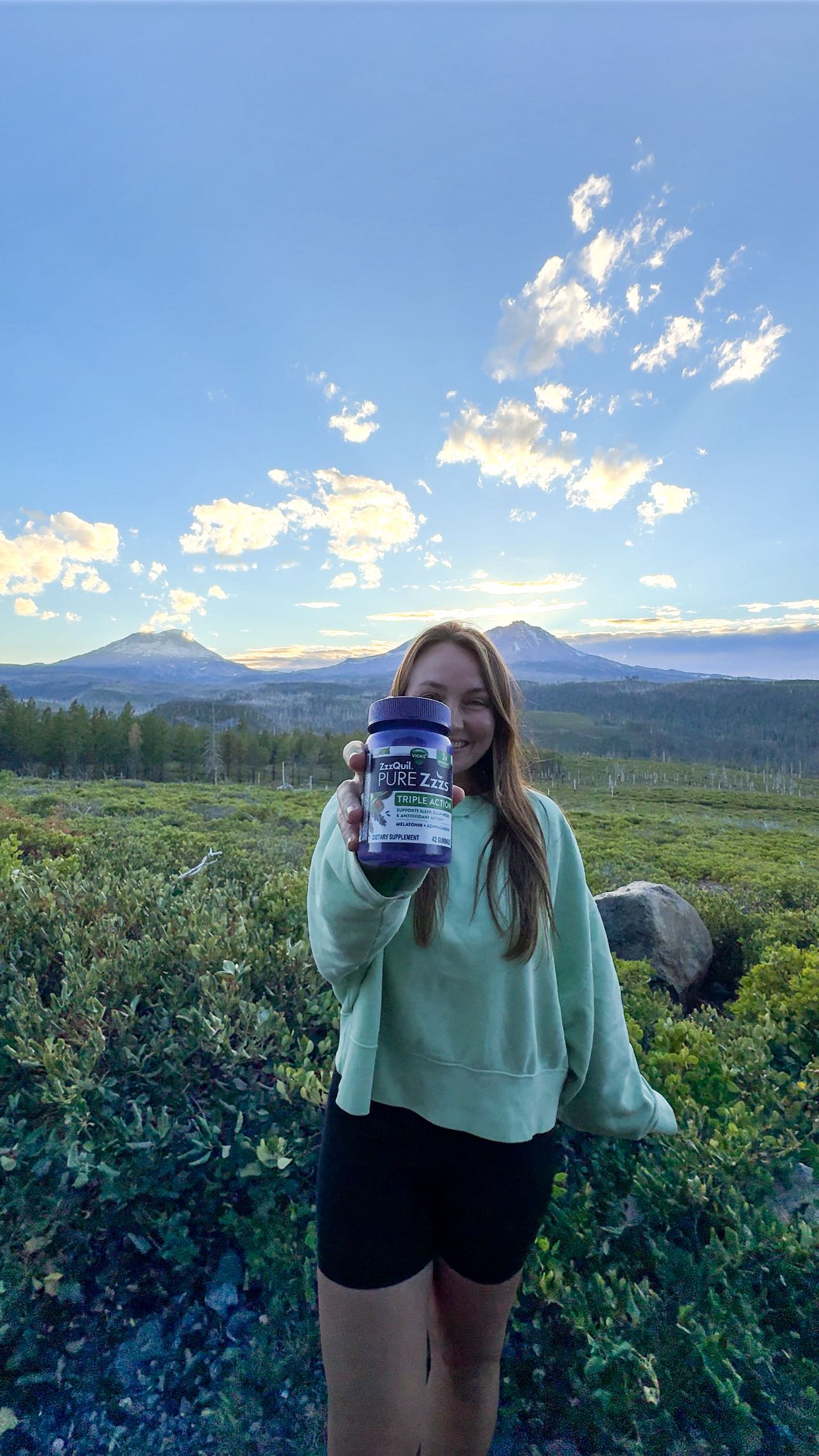 Instagram post by @thetravelingdans for ZzzQuil. Caption reads: [...] after a full year of travel?👇 #ad....