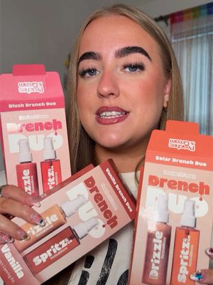 TikTok post by @kasiaarosee for Peaches & Cream. Caption reads: [...] layering kit for just £25!! @Peaches & Cream....