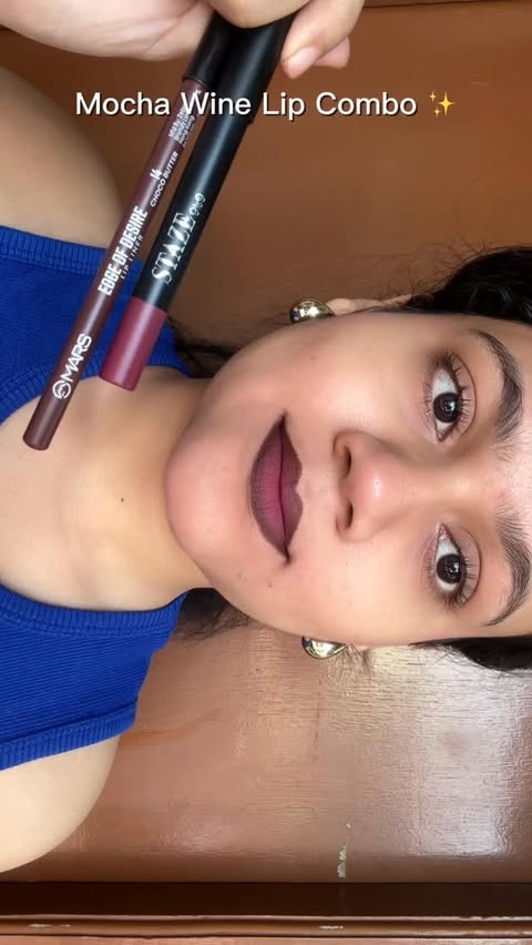 Instagram post by @subtleshimmer_ for Staze Beauty. Caption reads: Mocha Wine Lip Combo 💋✨

(Comment for link....