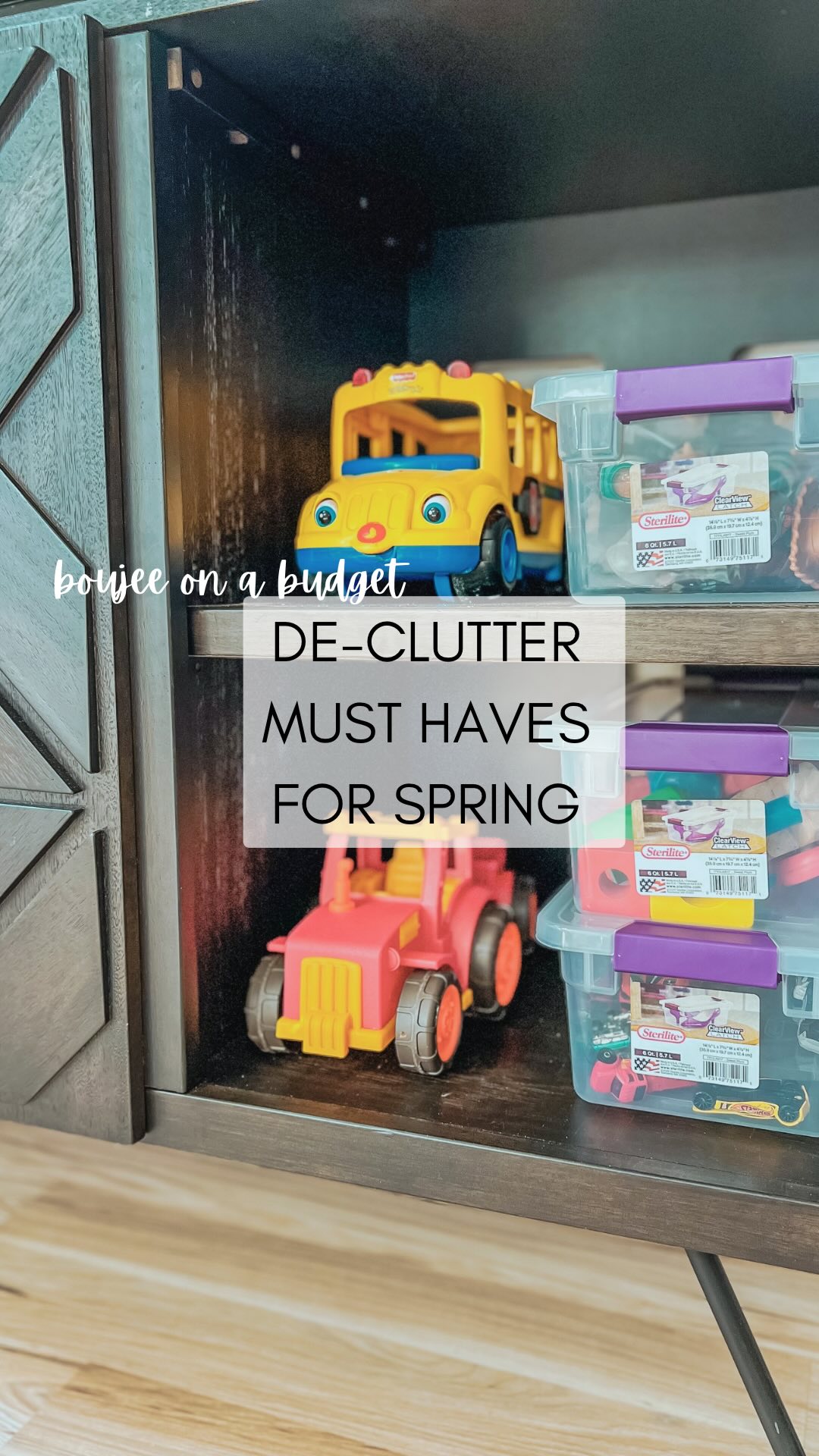 Instagram post by @kiersten.linnea for Sterilite Corporation. Caption reads: The ultimate organizer you will want to snag for....