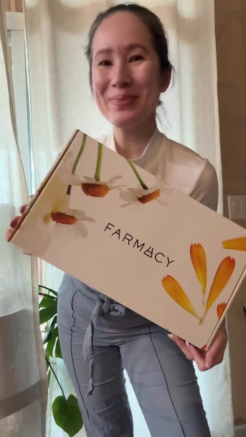 Instagram post by @cocotheinfluencer for FarmacyBeauty. Caption reads: @farmacybeauty thank you for this I can’t wait to....