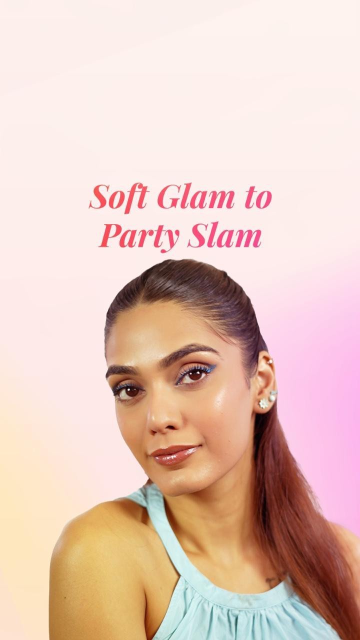Instagram post by @ishanimitraa for Lifestyle Stores. Caption reads: Glow Goals: Soft & Dreamy or Bold & Blue? 

Either....