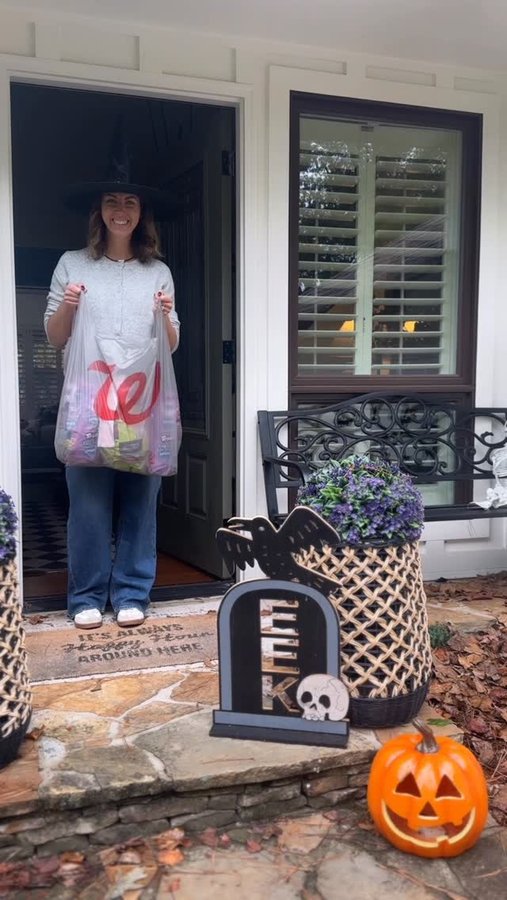 Instagram post by @daniellepiercee for Shipt. Caption reads: When the candy stash runs out right before....