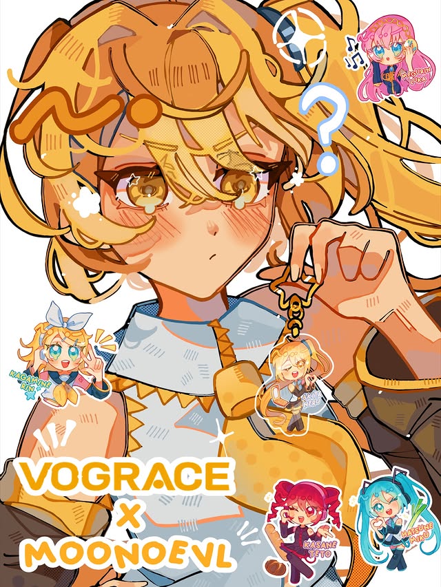 Instagram post by @moonoevl for Vograce. Caption reads: [...] . Coming back with a collaboration with....