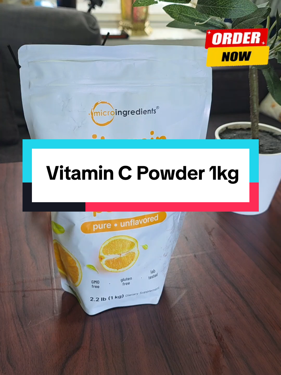 TikTok post by @ahmedbrooklyn84 for Micro Ingredients. Caption reads: Micro Ingredients Vitamin C Powder Ascorbic Acid....