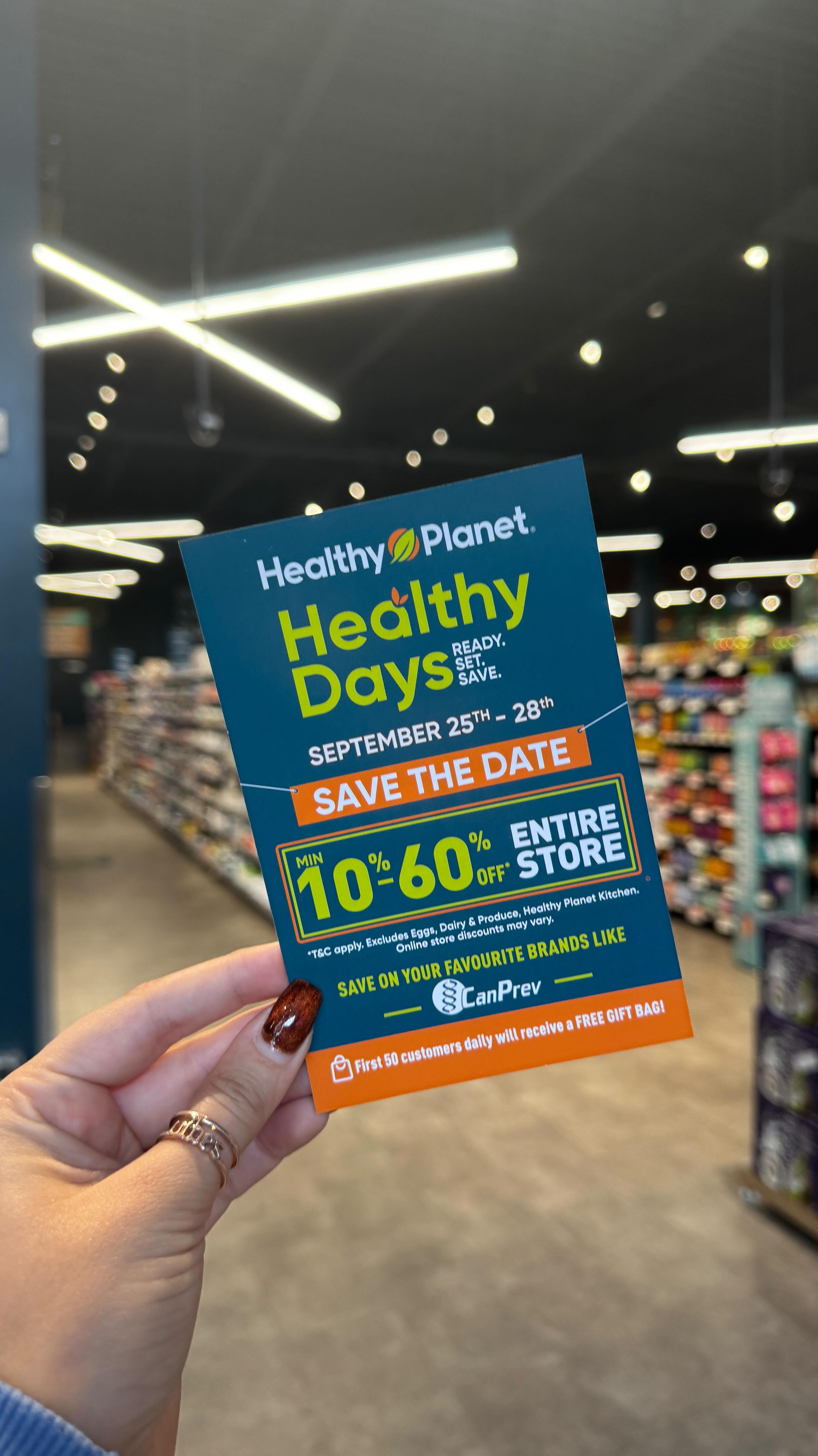 Instagram post by @livingonaloonie for Healthy Planet. Caption reads: CONTEST (closed) & SALE!

#ad | Healthy Days are....