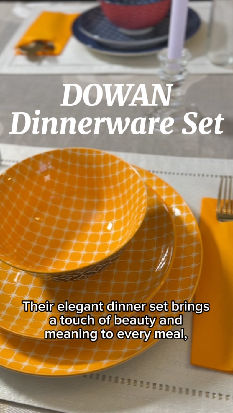 Instagram post by @daisy.diarys for Dowan. Caption reads: Dinner just got brighter ✨
The Mosaian 18-Piece....