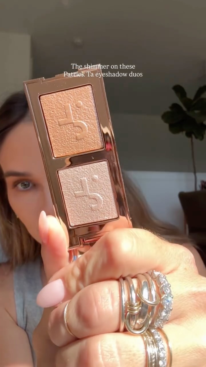 Instagram post by @nicolemasifilo for Patrick Ta. Caption reads: New shade of the Patrick ta eyeshadow duo IN YOUR....