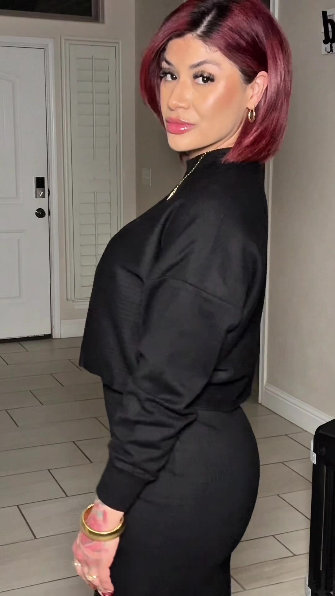 TikTok post by @nancyontiveros89 for Grace Karin US Shop. Caption reads: [...] #ootd #twopieceset #ootdfashion @Grace Karin....